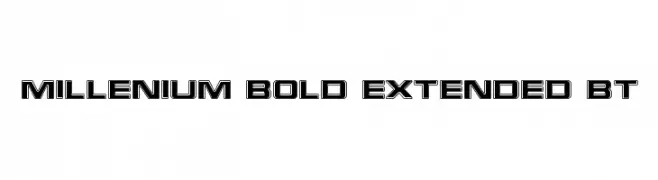 Millenium Bold Extended BT  Frei Schriftart Herunterladen