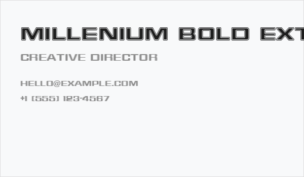 Millenium Bold Extended BT Business Card