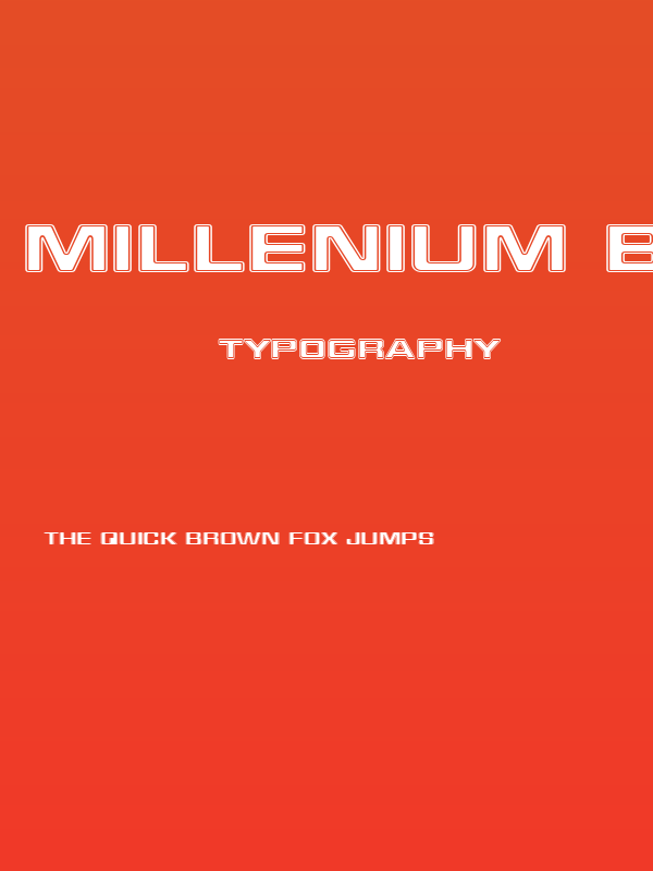 Millenium Bold Extended BT Poster