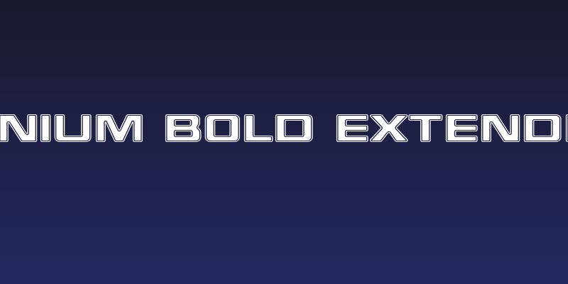 Millenium Bold Extended BT Social Header