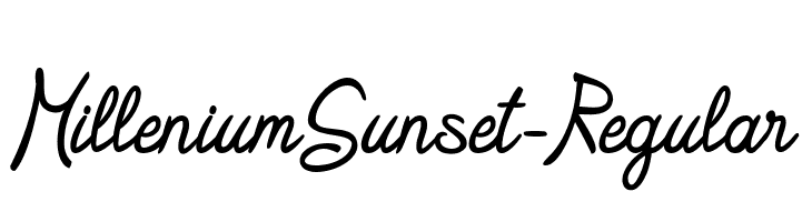 MilleniumSunset-Regular  Скачать бесплатные шрифты