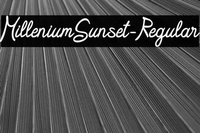 MilleniumSunset-Regular Example 2