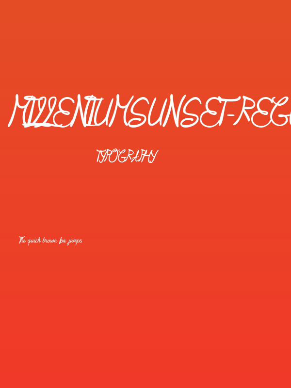 MilleniumSunset-Regular Poster