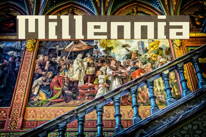 Millennia Font examples