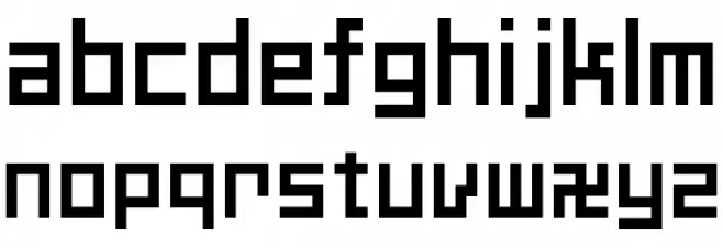 Millennium BMP08 Font LOWERCASE