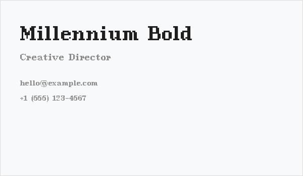 Millennium Bold Business Card
