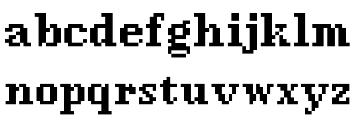 Millennium Bold Font LOWERCASE