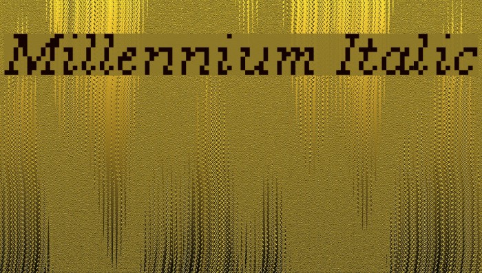Millennium Italic Font examples