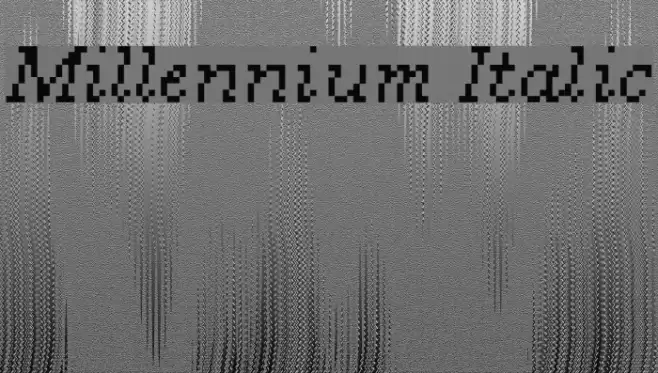 Millennium Italic Font examples
