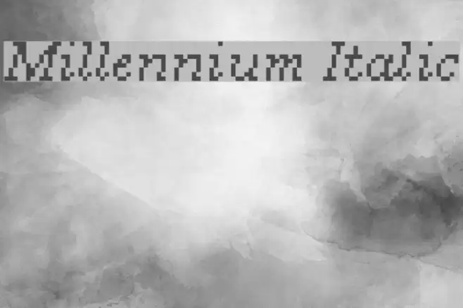 Millennium Italic Font examples