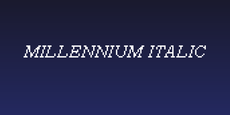 Millennium Italic Social Header