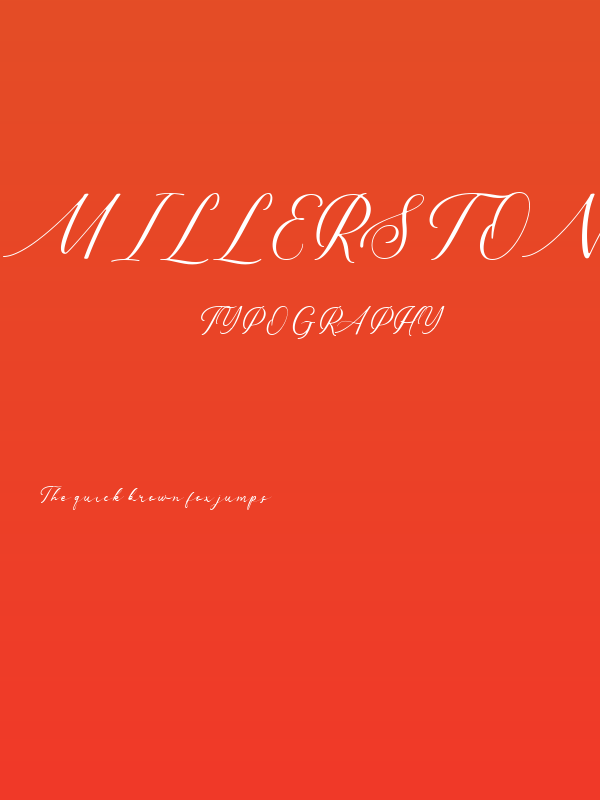 Millerstone DEMO Regular Poster