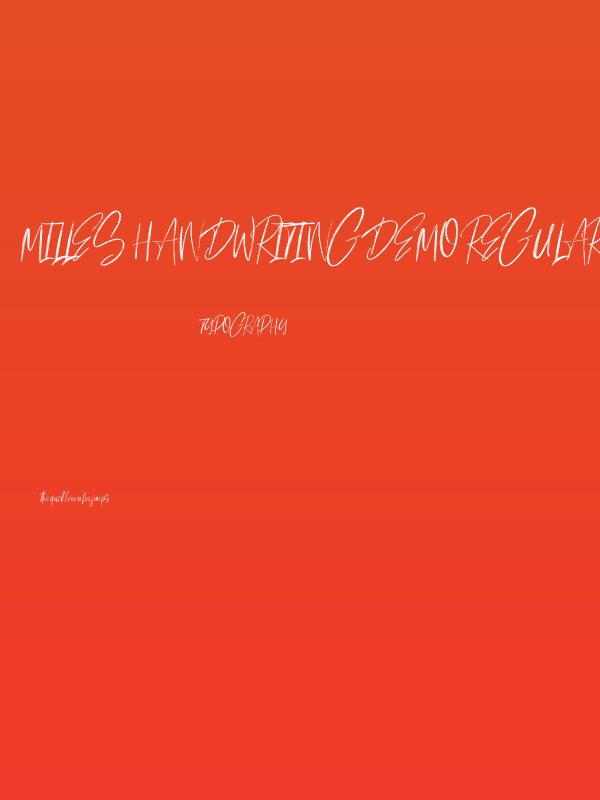 Milles handwriting Demo Regular Poster