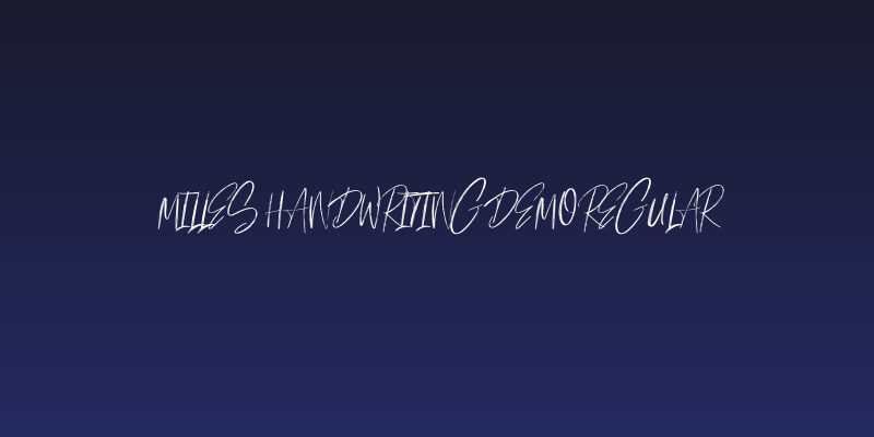 Milles handwriting Demo Regular Social Header