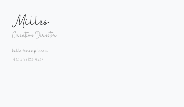Milles Business Card