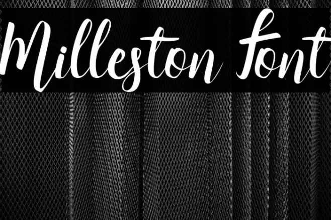 Milleston Font Font examples