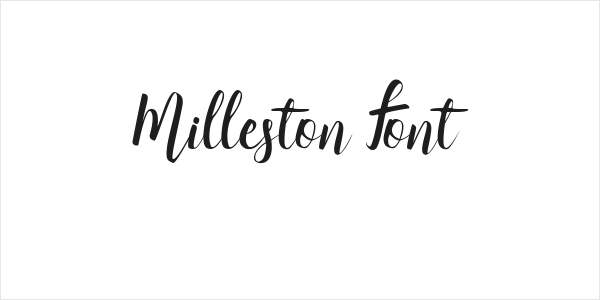Milleston Font Logo