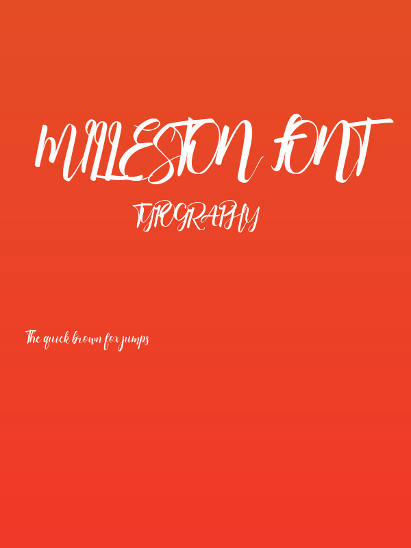 Milleston Font Poster