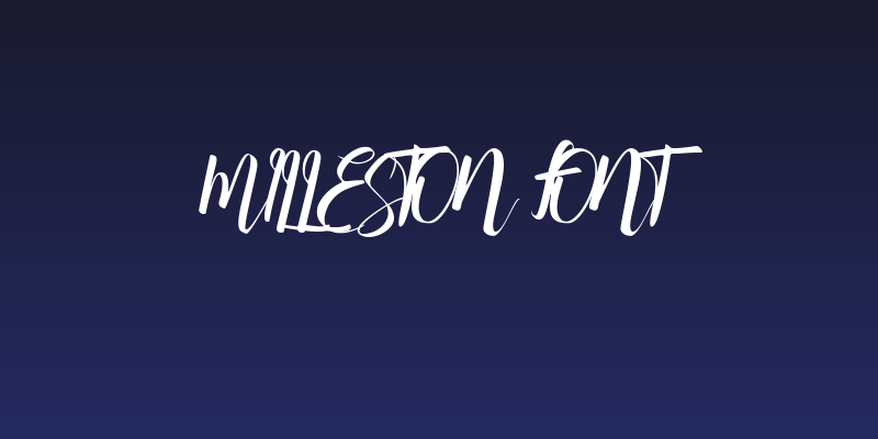 Milleston Font Social Header