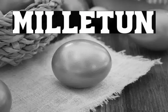 Milletun Font examples