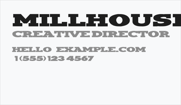 Millhouse Business Card