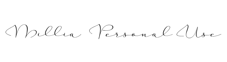Millia - Personal Use  नि: शुल्क फ़ॉन्ट्स डाउनलोड