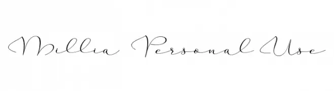 Millia - Personal Use  नि: शुल्क फ़ॉन्ट्स डाउनलोड