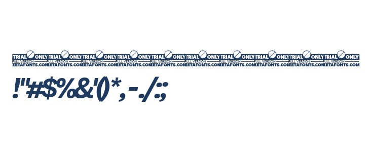 Milligram Macro Trial Bold Italic Other Characters