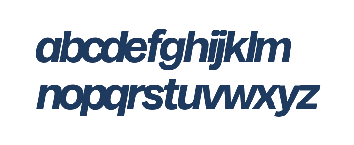 Milligram Macro Trial Bold Italic Lowercase
