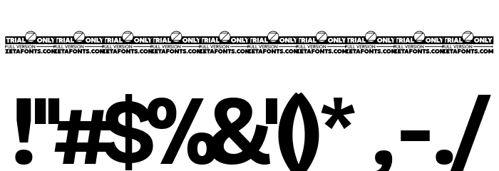 Milligram Macro Trial Bold Font OTHER CHARS