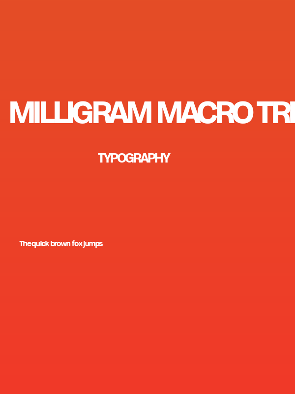 Milligram Macro Trial Bold Poster