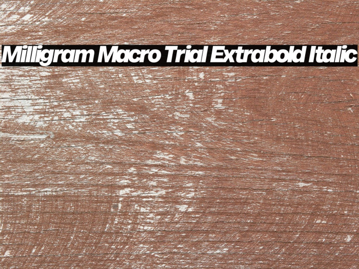 Milligram Macro Trial Extrabold Italic Example 2