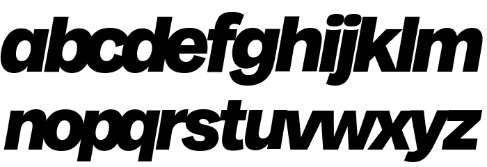 Milligram Macro Trial Extrabold Italic Font LOWERCASE