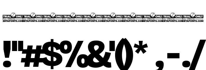 Milligram Macro Trial Extrabold Font OTHER CHARS