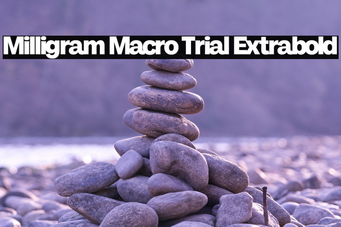 Milligram Macro Trial Extrabold Example 1