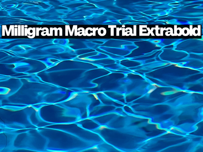 Milligram Macro Trial Extrabold Example 3