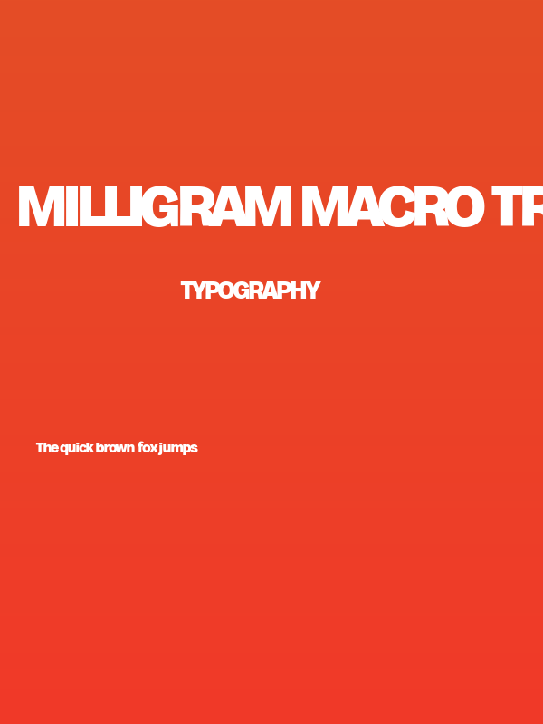 Milligram Macro Trial Extrabold Poster