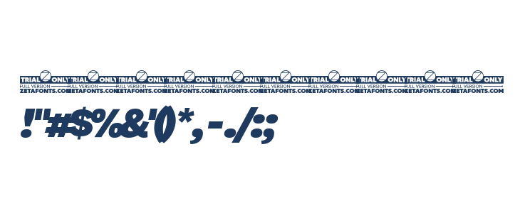 Milligram Macro Trial Heavy Italic Other Characters