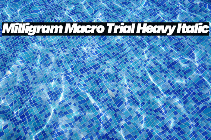 Milligram Macro Trial Heavy Italic Example 3