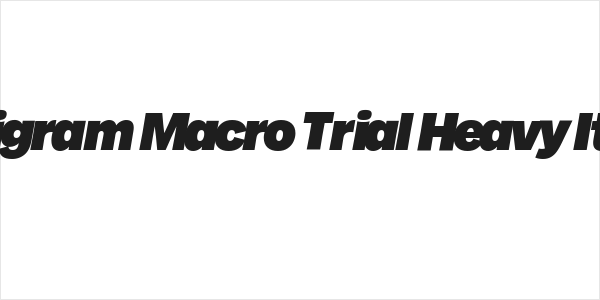 Milligram Macro Trial Heavy Italic Logo