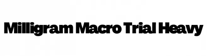 Milligram Macro Trial Heavy  Fuentes Gratis Descargar