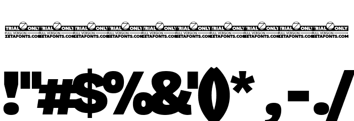 Milligram Macro Trial Heavy Font OTHER CHARS