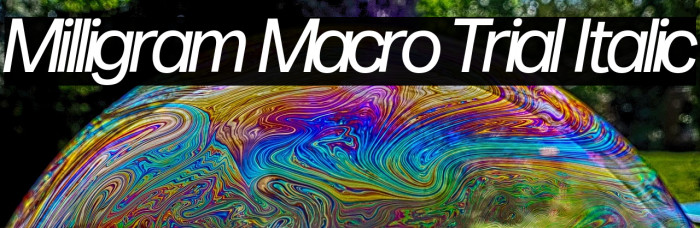 Milligram Macro Trial Italic Example 3