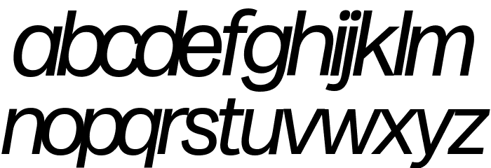 Milligram Macro Trial Italic Font LOWERCASE
