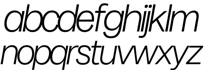 Milligram Macro Trial Light Italic Font LOWERCASE