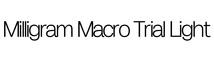 Milligram Macro Trial Light  免费字体下载