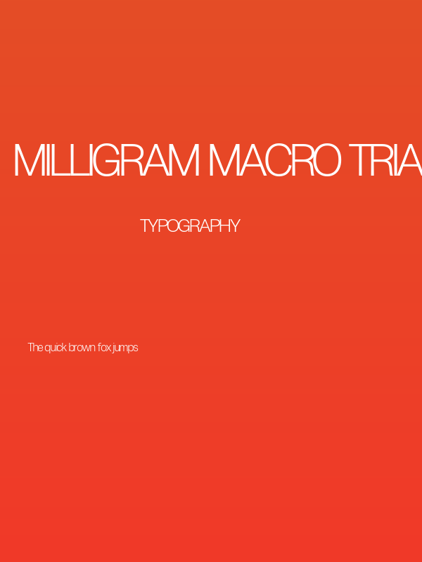 Milligram Macro Trial Light Poster