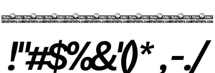 Milligram Macro Trial Medium Italic Font OTHER CHARS