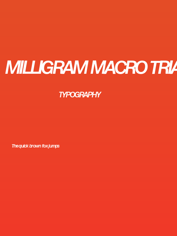 Milligram Macro Trial Medium Italic Poster