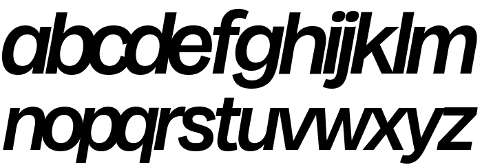 Milligram Macro Trial Medium Italic Font LOWERCASE